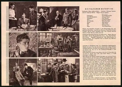 Filmprogramm PFI Nr. 39 /57, Die falschen Detektive, Harold Warrender, Jacques Brown, Regie: Darrel Catling