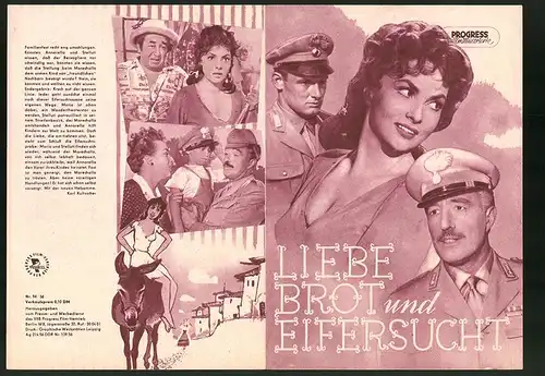 Filmprogramm PFI Nr. 94 /56, Liebe Brot und Eifersucht, Gina Lollobrigida, Vittorio De Sica, Regie: Luigi Comencini