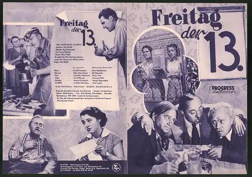 Filmprogramm PFI Nr. 67 /55, Freitag der 13., O. Jariabek, O. Adamcikova, Regie: Palo Bielik