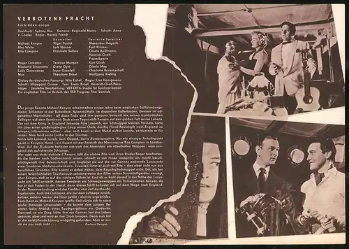 Filmprogramm PFI Nr. 40 /57, Verbotene Fracht, Nigel Patrick, Jack Warner, Regie: Harold French