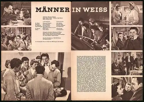 Filmprogramm PFP Nr. 65 /57, Männer in Weiss, Raymond Pellegrin, Jeanne Moreau, Regie: Ralph Habib