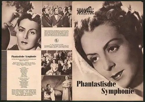 Filmprogramm PFP Nr. 13 /58, Phantastische Symphonie, Jean Louis Barrault, Bernard Blier, Regie: Christian-Jaque