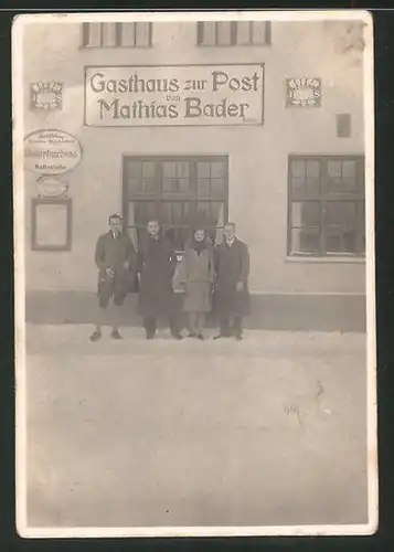 Fotografie Fotograf unbekannt, Ansicht Unterhaching, Gasthaus zur Post von Mathias Bader