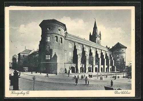 AK Königsberg, Strassenpartie mit Schloss