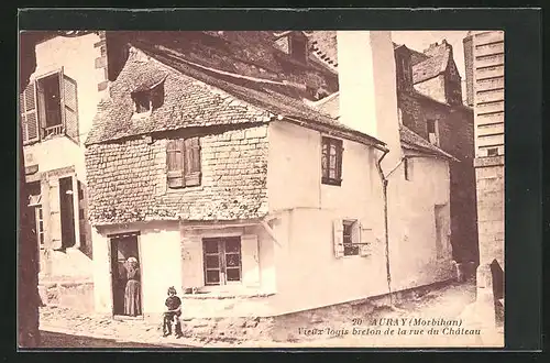 AK Auray, Vieux logis breton de la rue du Château