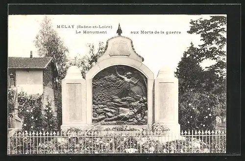 AK Melay, Le Monument aux Morts de la guerre