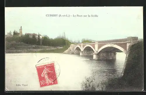 AK Cuisery, Le Pont sur la Seille