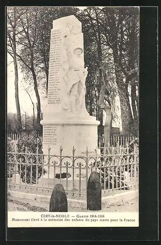 AK Ciry-le-Noble, Monument élevé á la mémoire des enfants du pays morts pour la France