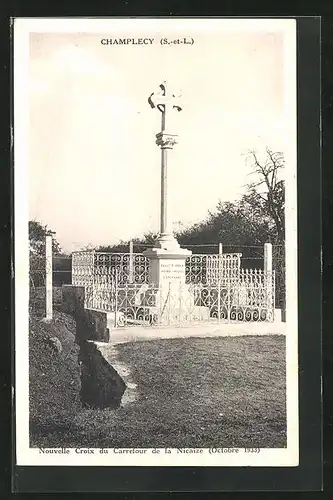 AK Champlecy, Nouvelle Croix du Carrefour de la Nicaize