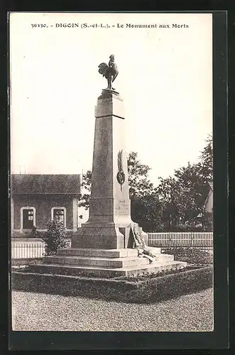 AK Digoin, Le Monument aux Morts