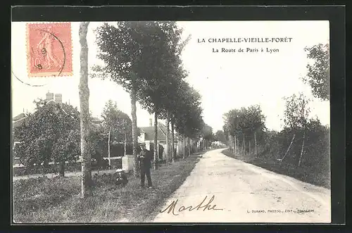 AK Chapelle-Vieille-Forét, La Route de Paris à Lyon