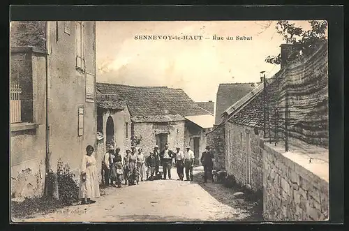 AK Sennevoy-le-Haut, Rue du Sabat, Strassenpartie