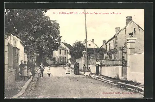 AK Bussy-en-Othe, L`Entrée du Pays en venant de Laroche