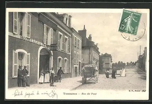 AK Tonnerre, Rue du Pont, Strassenpartie