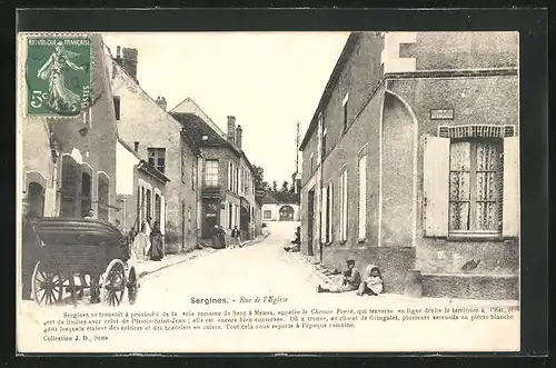 AK Sergines, Rue de l`Eglise