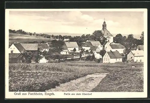 AK Forchheim i. Erzgeb., Partie aus dem Oberdorf