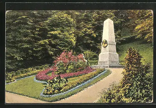 AK Chemnitz, Claus-Denkmal im Stadtpark