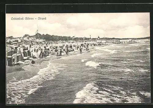 AK Göhren, Strandleben, Herren-Bad