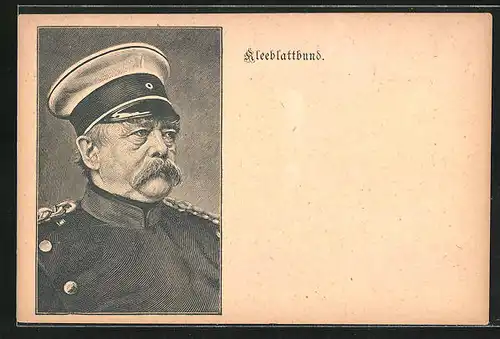 AK Bismarck in Uniform mit Schirmmütze