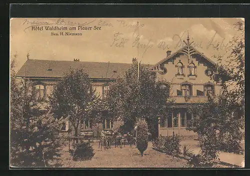 AK Plau am See, Hotel Waldheim von H. Niemann