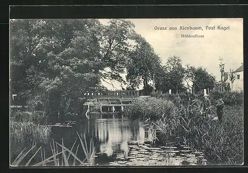 AK Kienbaum, Mühlenfliess mit Besuchern