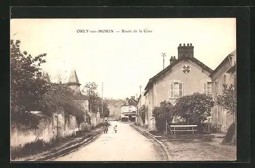 AK Orly-sur-Morin, Route de la Gare