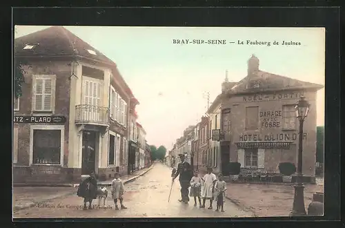 AK Bray-sur-Seine, Le Faubourg de Jaulnes