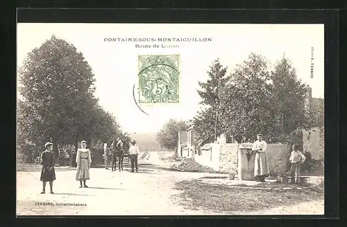 AK Fontaine-sous-Montaiguillon, Route de Louan