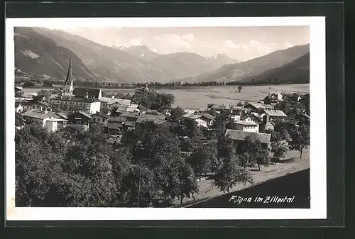 AK Fügen / Zillertal, Ortsansicht aus der Vogelschau