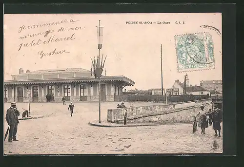 AK Poissy, La Gare, Bahnhof