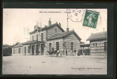 AK Meulan-Hardricourt, La Gare, Bahnhof