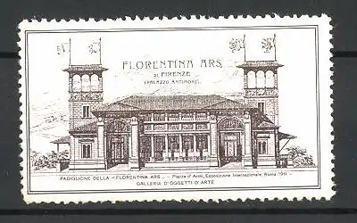 Reklamemarke Roma, Esposizione Interazionale 1911, Palazzo Antinori
