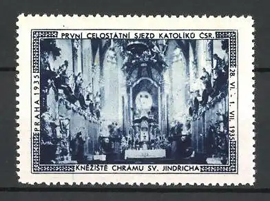 Reklamemarke Praha, Prvni Celostatni sjezd Katoliku Csr. 1935, Kneziste Chrámu Sv. Jindricha