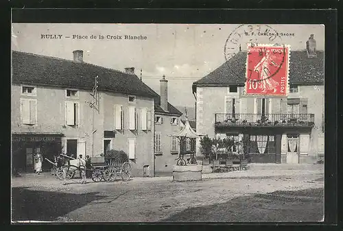 AK Rully, Place de la Croix Blanche