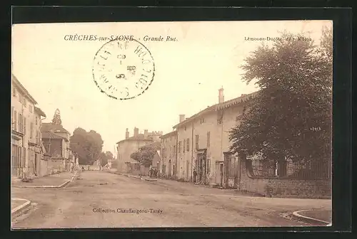 AK Creches-sur-Saone, Grande Rue