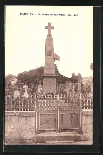 AK Verruyes, le Monument aux Morts 1914-1918