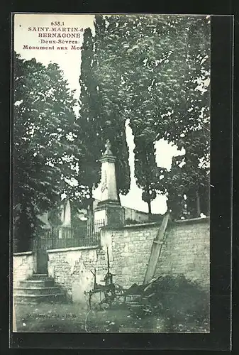 AK Saint-Martin-de-Bernagone, Monument aux Morts