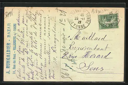 AK Villeneuve-sur-Yonne, Cavalcade du 7 Mai 1922, Char du Printemps