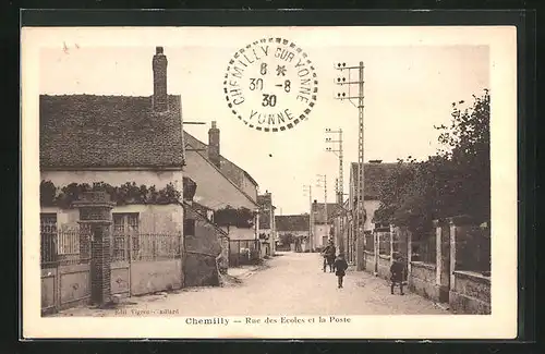 AK Chemilly, Rue des Ecoles et la Poste