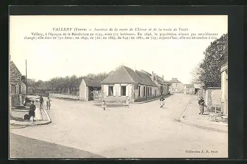 AK Vallery, Jonction de la route de Chéroy et de la route de Voulx