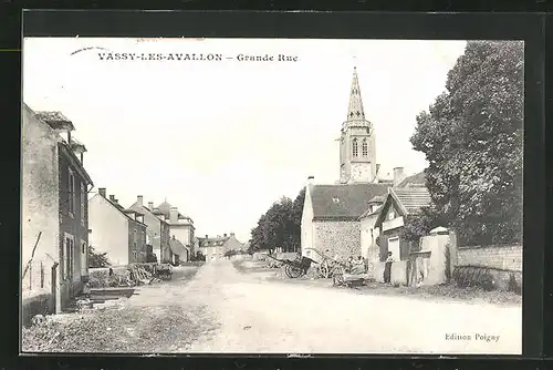 AK Vassy-les-Avallon, Grande Rue