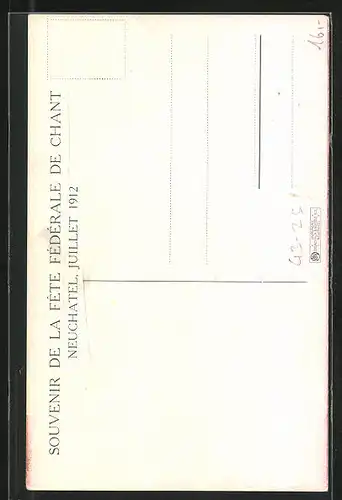 Künstler-AK Neuchatel, La Fete Federal de Chant 1912, Ballett des Bergers et Rondes Fleuries
