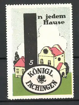 Reklamemarke Serie Königl. Fachingen Mineralwasser, Bild 5, Buchstabe I, Gebäudeansicht
