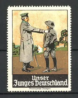 Reklamemarke Unser Junges Deutschland, Ehrung eines Pioniers