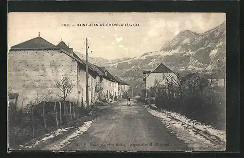 AK Saint-Jean-de-Chevelu, Une Rue