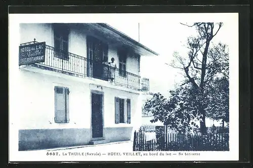 AK La Thuile, Hotel Veillet, sa terrasse