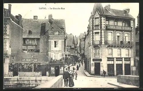 AK Laval, La Grande Rue, Librairie Goupil