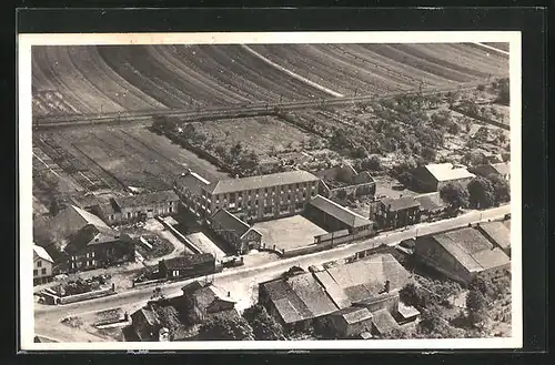 AK Menil-Flin, École Missionaire, Vue aérienne