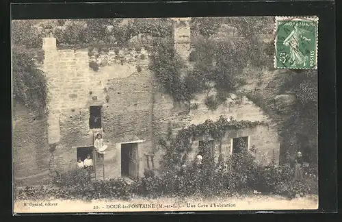 AK Doué.la-Fontaine, Une Cave d'habitation