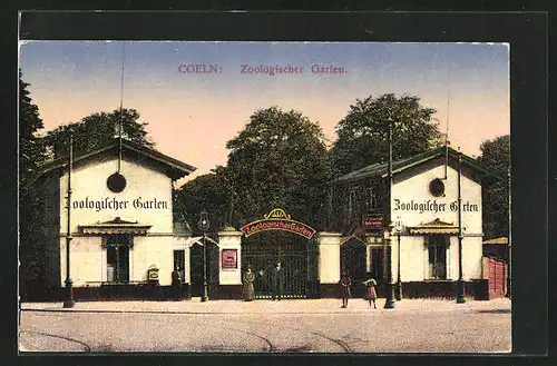 AK Köln, Zoologischer Garten, Eingang
